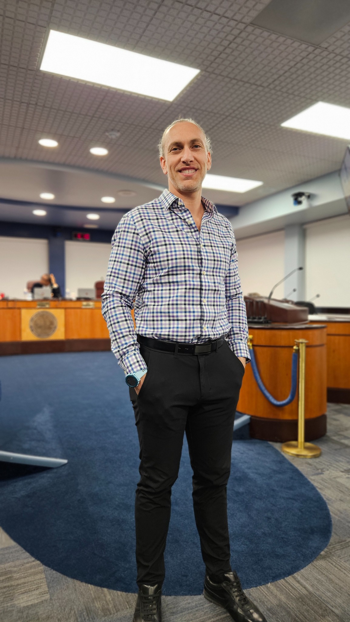 Event photograph in a local council chamber